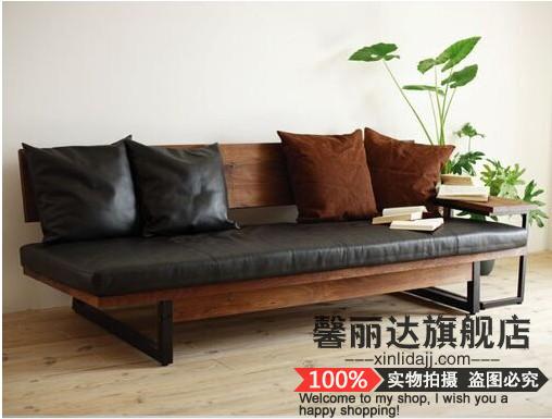 미국의 복고풍 나무 세 조각 거실 소파 소파 소파 세 산업 스타일은 오래된 나무 소파를 할 수/American retro wood three-piece living room sofa sofa sofa three industrial style to do the o